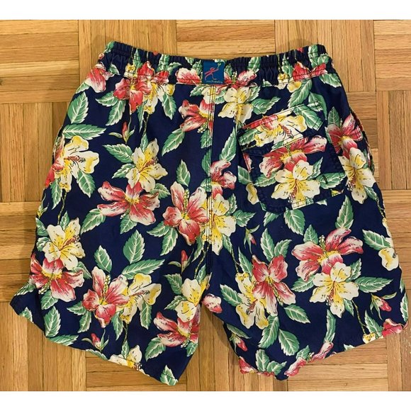Michael's USA Mens Colorful Floral Flower Print Bathing Suit Swim Trunks Medium - Picture 4 of 4
